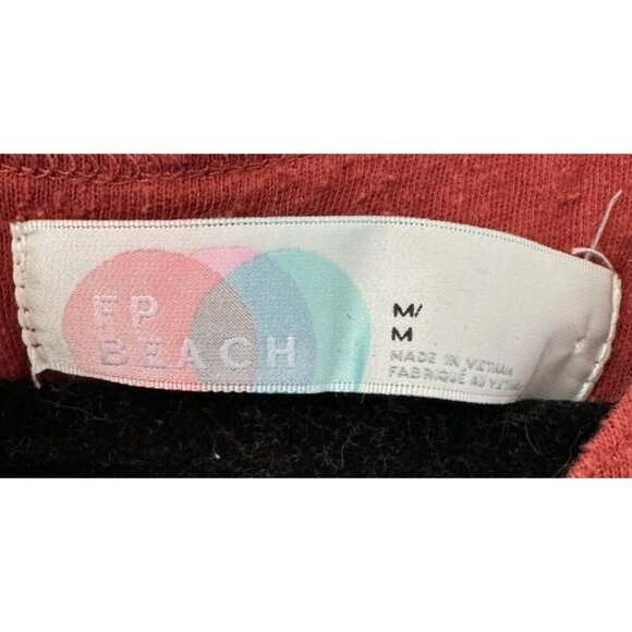 Free People FP BEACH Beat The Heat Tunic Dress Womens Red Cowboy Natural Medium - Picture 4 of 15